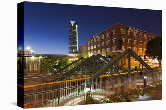 Entertainment District, Bricktown, Oklahoma City, Oklahoma, USA-Walter Bibikow-Premier Image Canvas