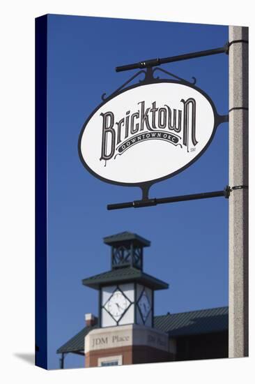 Entertainment District Sign, Bricktown, Oklahoma City, Oklahoma, USA-Walter Bibikow-Premier Image Canvas