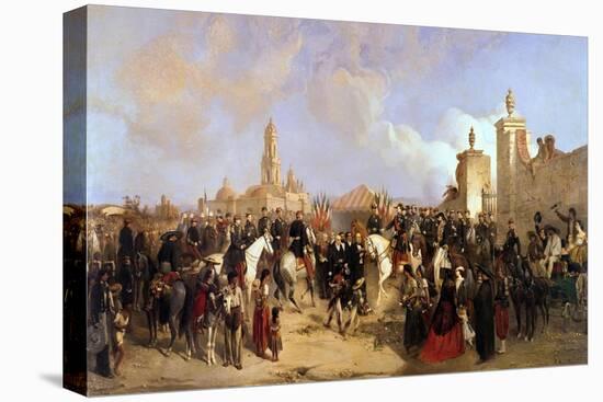 Entrance of the French Expeditionary Corps into Mexico City,1863-Jean Adolphe Beauce-Premier Image Canvas