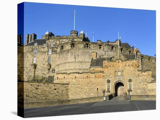 Entrance to Edinburgh Castle under Clear Blue Sky, Edinburgh, Lothian, Scotland-Chris Hepburn-Premier Image Canvas