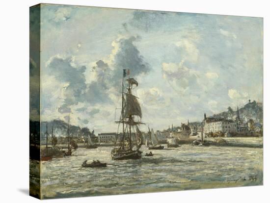 Entrance to the Port of Honfleur, 1863-64-Johan-Barthold Jongkind-Premier Image Canvas