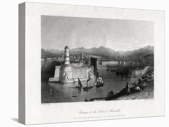 Entrance to the Port of Marseilles, France, 1875-A Willmore-Premier Image Canvas