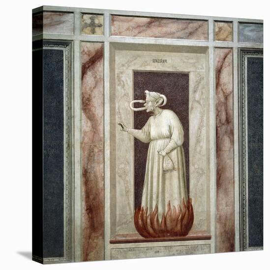 Envy, Female Figure Bitten by a Snake Coming Out from Her Own Mouth-Giotto di Bondone-Premier Image Canvas