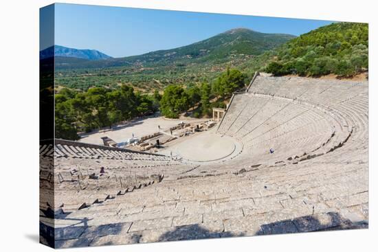 Epidaurus, Argolis, Peloponnese, Greece. The 14th century BC, 4,000 seat theatre, designed by Po...-null-Premier Image Canvas