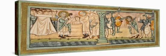 Episodes from the Life of Saint Boniface, Miniature from Liber Sacramentorum-null-Premier Image Canvas