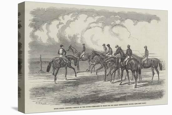 Epsom Spring Meeting, Sketch on the Downs, Preparing to Start for the Great Metropolitan Stakes-Harrison William Weir-Premier Image Canvas
