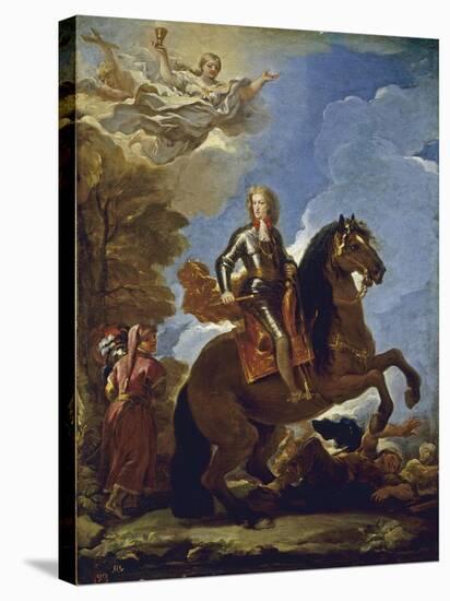 Equestrian Portrait of Charles II of Spain, before 1694-Luca Giordano-Premier Image Canvas