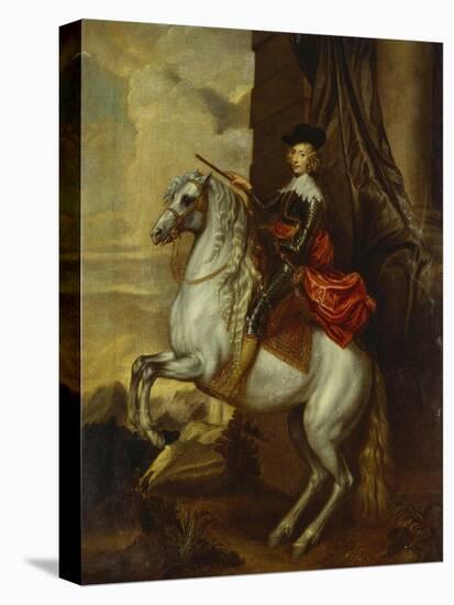 Equestrian Portrait of the Cardinal-Infante Ferdinand of Spain (1609-1641), Wearing Armour and…-Sir Anthony Van Dyck (Follower of)-Premier Image Canvas