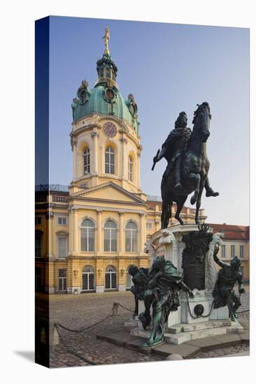 Equestrian sculpture of Friedrich Wilhelm I in the Court of Honour of Charlottenburg Palace-null-Stretched Canvas