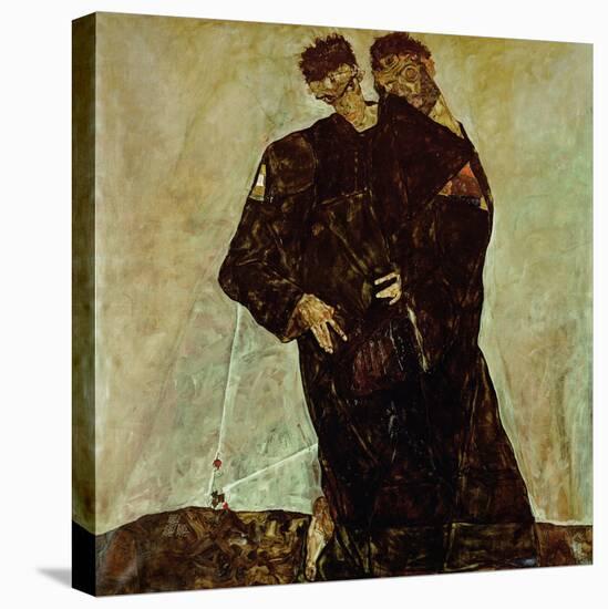 "Eremiten" (Hermits) Egon Schiele and Gustav Klimt-Egon Schiele-Premier Image Canvas