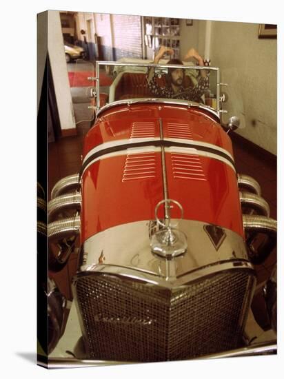 Eric Clapton in a Los Angeles Showroom Considering to Buy a Four Seater Excalibur. 1969-John Olson-Premier Image Canvas