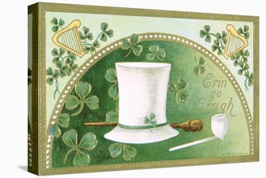 Erin Go Bragh Postcard with Top Hat-David Pollack-Premier Image Canvas