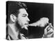 Ernesto 'Che' Guevara Exhaling Plume of Cigar, NYC, 1964-null-Stretched Canvas