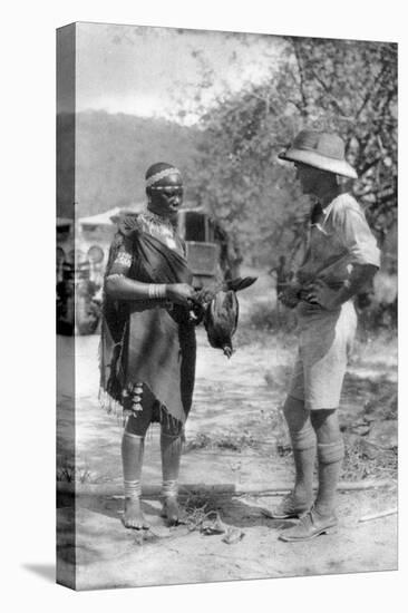 Errol Hinds Making a Deal in Chickens, Wankie to Victoria Falls, Southern Rhodesia, 1925-Thomas A Glover-Premier Image Canvas