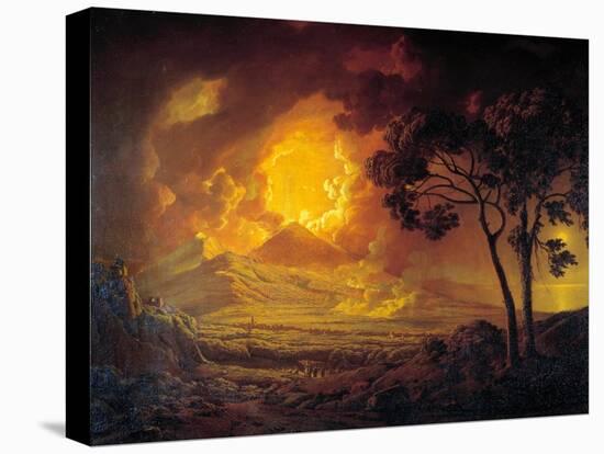 Eruption of the Vesuva with the Head of Saint January Door in Procession Painting by Joseph Wright-Joseph Wright of Derby-Premier Image Canvas