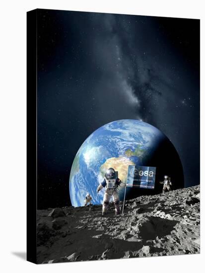 ESA Lunar Exploration, Artwork-Detlev Van Ravenswaay-Premier Image Canvas