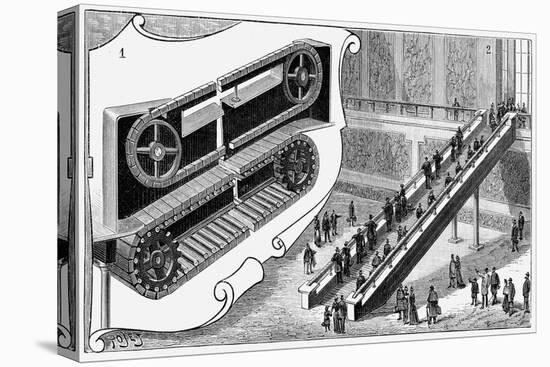 Escalator at the Pennsylvania Railroad Company's Cortland Street Station, New York, 1893-null-Premier Image Canvas