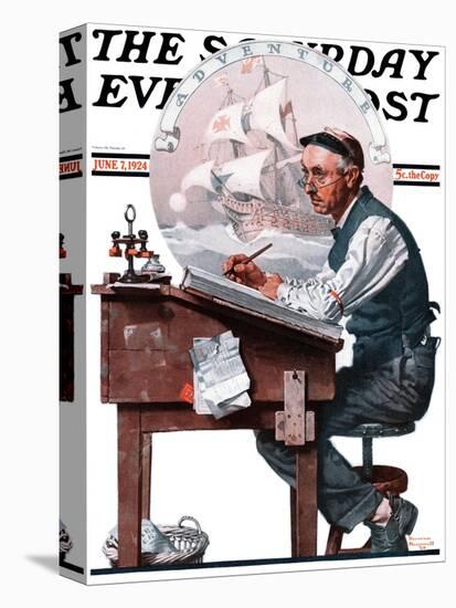 "Escape to Adventure" Saturday Evening Post Cover, June 7,1924-Norman Rockwell-Premier Image Canvas