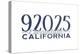 Escondido, California - 92025 Zip Code (Blue)-Lantern Press-Stretched Canvas