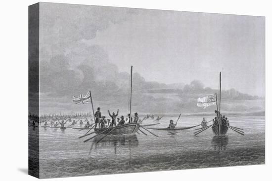 Eskimaux Coming Towards the Boats-Edward Finden-Premier Image Canvas