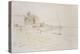 Esneh, Egypt, 1854 (Pen and Brown Ink with Watercolour over Graphite on Off-White Paper)-Edward Lear-Premier Image Canvas