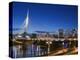 Esplanade Riel Pedestrian Bridge, Winnipeg, Manitoba, Canada-Walter Bibikow-Premier Image Canvas