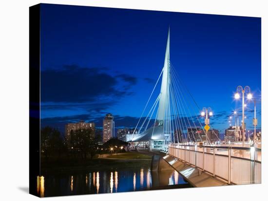 Esplanade Riel Pedestrian Bridge, Winnipeg, Manitoba-Walter Bibikow-Premier Image Canvas