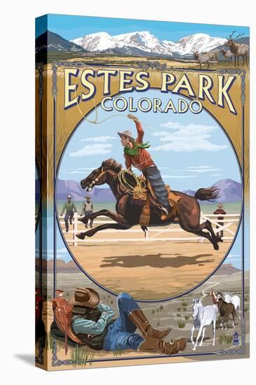 Estes Park, Colorado - Western Scenes-Lantern Press-Stretched Canvas