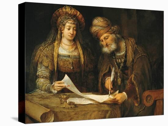 Esther Et Mardochee (Mordekhai Ou Mordecai) - Esther and Mordechai - Peinture De Aert De Gelder (16-Aert de Gelder-Premier Image Canvas