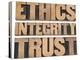 Ethics, Integrity, Trust Word-PixelsAway-Stretched Canvas