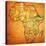 Ethiopia on Actual Map of Africa-michal812-Stretched Canvas