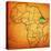 Ethiopia on Actual Map of Africa-michal812-Stretched Canvas