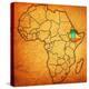 Ethiopia on Actual Map of Africa-michal812-Stretched Canvas