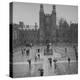 Eton Students in Traditional Tails and Striped Trousers, with Umbrellas, Standing in the Rain-Margaret Bourke-White-Premier Image Canvas