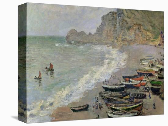 Etretat, Beach and the Porte D'Amont, 1883-Claude Monet-Premier Image Canvas