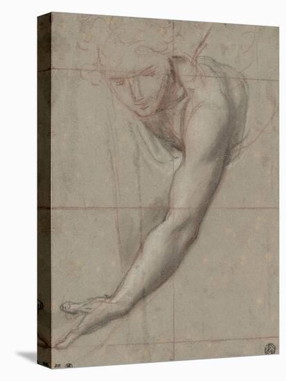 Etude d'un buste de jeune femme drapée penchée en avant-Antoine Coypel-Premier Image Canvas