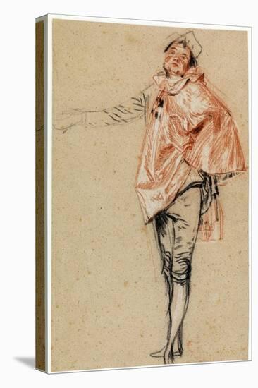 Etude D'un Danseur Debout Avec Un Bras Tendu - Oeuvre De Jean Antoine Watteau (1684-1721), Craie, S-Jean Antoine Watteau-Premier Image Canvas
