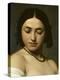 Etude florentine ou jeune fille en buste les yeux baissés-Hippolyte Flandrin-Premier Image Canvas