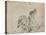 Etude pour Héliodore chassé du Temple-Eugene Delacroix-Premier Image Canvas