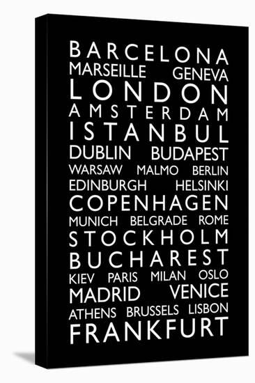 Europe Cities Bus Roll-Michael Tompsett-Stretched Canvas