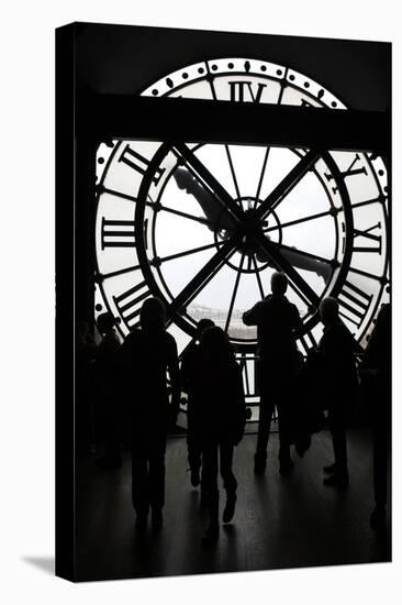 Europe, France, Paris. Clock and silhouettes at Musee D'Orsay.-Kymri Wilt-Premier Image Canvas