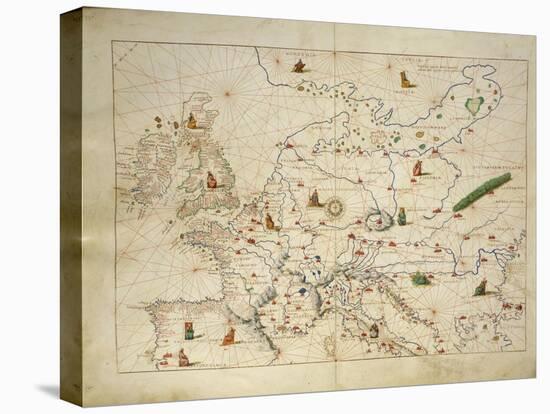 Europe, from Atlas of the World in Thirty-Three Maps, 1553-Benedetto Antelami-Premier Image Canvas