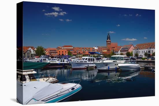 Europe, Germany, Binnenmuritz with Yacht Harbour-Rainer Waldkirch-Premier Image Canvas