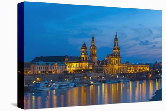 Europe, Germany, Dresden, Elbufer (Bank of the River Elbe), Saxony-Chris Seba-Premier Image Canvas