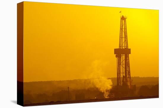 Europe, Germany, Lower Saxony, Deep Drilling Plant, Sunrise-Chris Seba-Premier Image Canvas