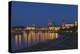 Europe, Germany, Saxony, Dresden, Elbufer (Bank of the River Elbe) by Night-Chris Seba-Premier Image Canvas