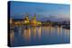 Europe, Germany, Saxony, Dresden, Elbufer (Bank of the River Elbe) by Night-Chris Seba-Premier Image Canvas