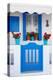 Europe, Greece, Cyclades Island,Aegean Sea, Mykonos, Myconos, Blue Gate at Private Home-Christian Heeb-Premier Image Canvas