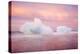 Europe, Iceland, Jokulsarlon Glacier Lagoon. Sunset on Beached Icebergs-Jaynes Gallery-Premier Image Canvas