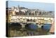 Europe, Italy, Florence. View of Arno River and Ponte Vecchio-Trish Drury-Premier Image Canvas